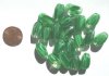20 17x11mm Twisted Crystal Green Nuggets
